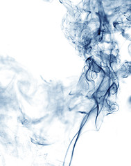 Image showing Blue smoke on white