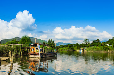 Image showing Wetland and sunshine