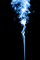 Image showing Blue Smoke On Black 