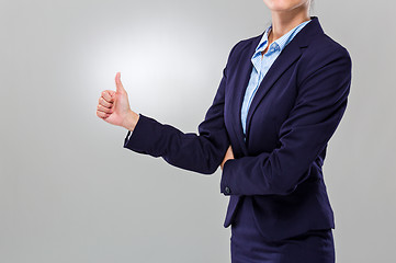 Image showing Businesswoman with thumb up