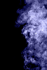 Image showing Purple smoke on black