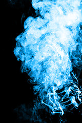 Image showing Blue cigarette smoke 