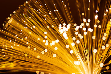 Image showing Yellow fiber optics cable 