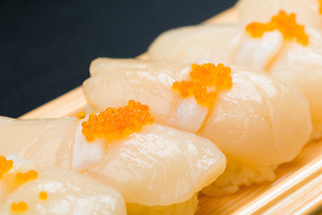 Image showing Scallop sushi set