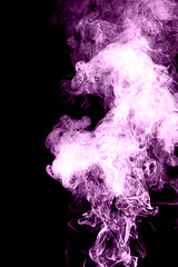 Image showing Pink smoke on black