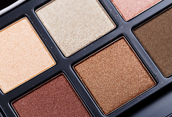 Image showing Colorful palette of cosmetics