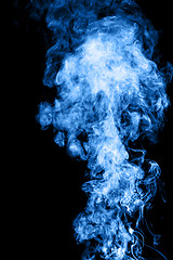 Image showing Blue smoke on black