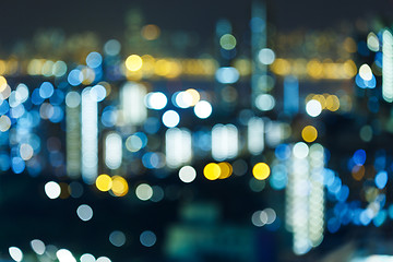 Image showing Blur cityscape at night