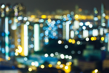 Image showing Blurred unfocused city view at night 