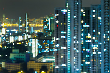 Image showing Defocused city light