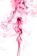 Image showing Pink smoke on white background