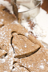 Image showing Christmas baking - gingerbreads