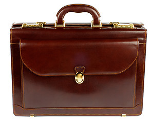 Image showing Brown Leather Briefcase