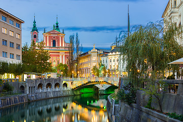 Image showing Romantic medieval Ljubljana, Slovenia, Europe.