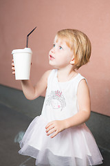 Image showing Healthy kid, milk 