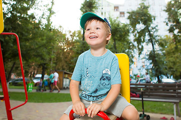 Image showing Portrait of happy beautiful little boy