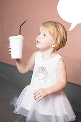 Image showing Healthy kid, milk 