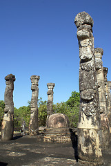Image showing Stupa and pillars