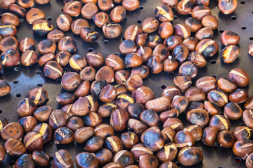 Image showing Grilling chestnuts.