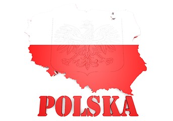 Image showing Map illustration of Poland