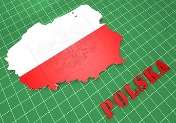 Image showing Map illustration of Poland