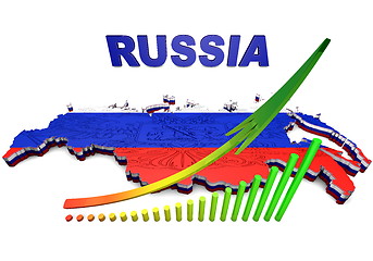 Image showing Illistration of Russia map