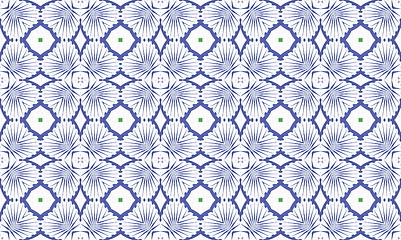 Image showing Ethnic pattern. Abstract kaleidoscope  fabric design.