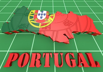 Image showing Map illustration of Portugal with map