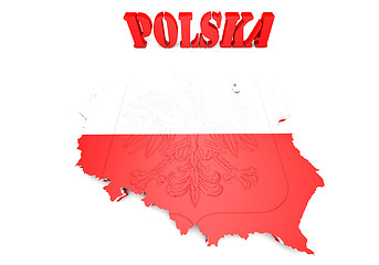 Image showing Map illustration of Poland