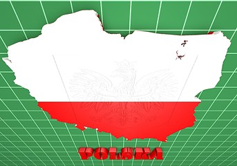 Image showing Map illustration of Poland