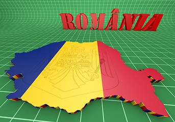 Image showing Map illustration of Romania