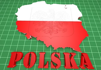 Image showing Map illustration of Poland