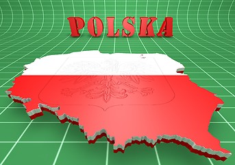 Image showing Map illustration of Poland