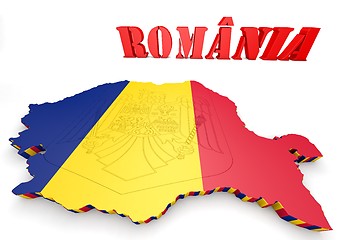 Image showing Map illustration of Romania