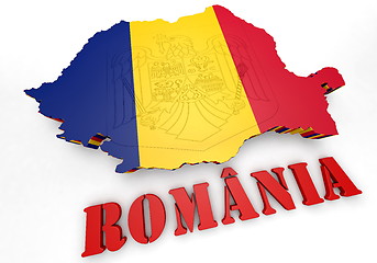 Image showing Map illustration of Romania