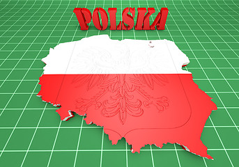 Image showing Map illustration of Poland