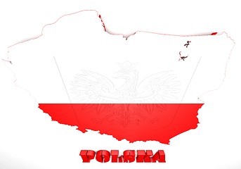 Image showing Map illustration of Poland