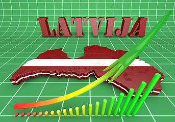 Image showing Illustration Map of Latvia