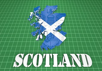 Image showing Scotland map flag 3d illustration