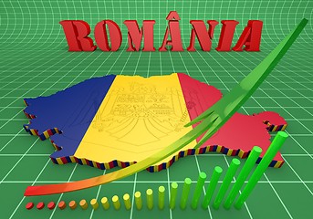 Image showing Map illustration of Romania