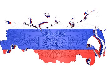 Image showing Illistration of Russia map