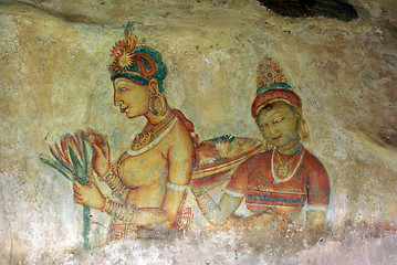 Image showing Women on the wall