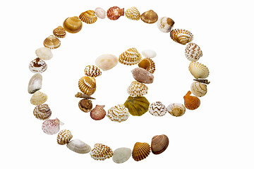 Image showing At symbol made from shells