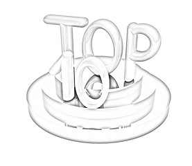 Image showing Top ten icon on white background