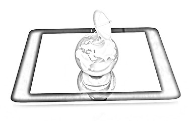 Image showing The concept of mobile high-speed Internet and planet earth