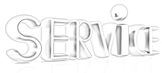 Image showing 3d metal text 