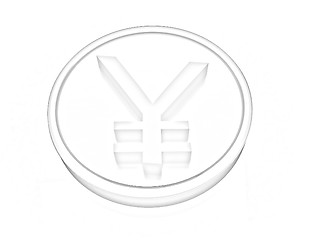 Image showing Gold coin with yen sign