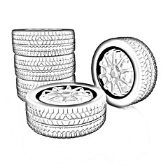 Image showing car wheel
