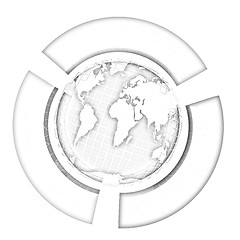 Image showing Earth and semi-circles