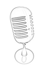 Image showing blue metal microphone